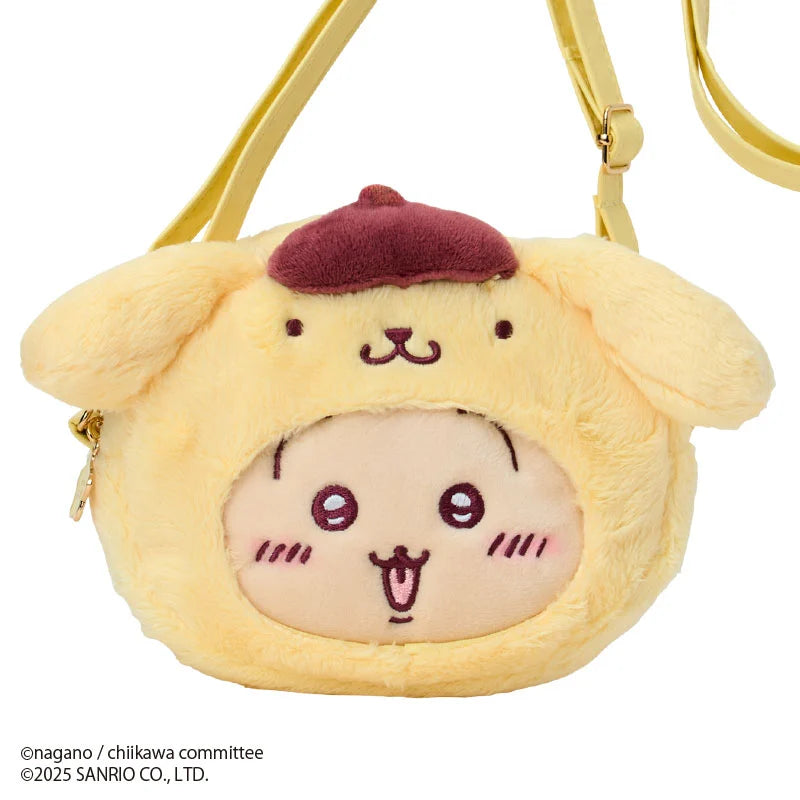 [準現貨][約11月尾-12月頭到貨]ちいかわCHIIKAWA X Sanrio 聯乘- うさぎ 兔兔 X 布甸狗 小物袋 SCH1263