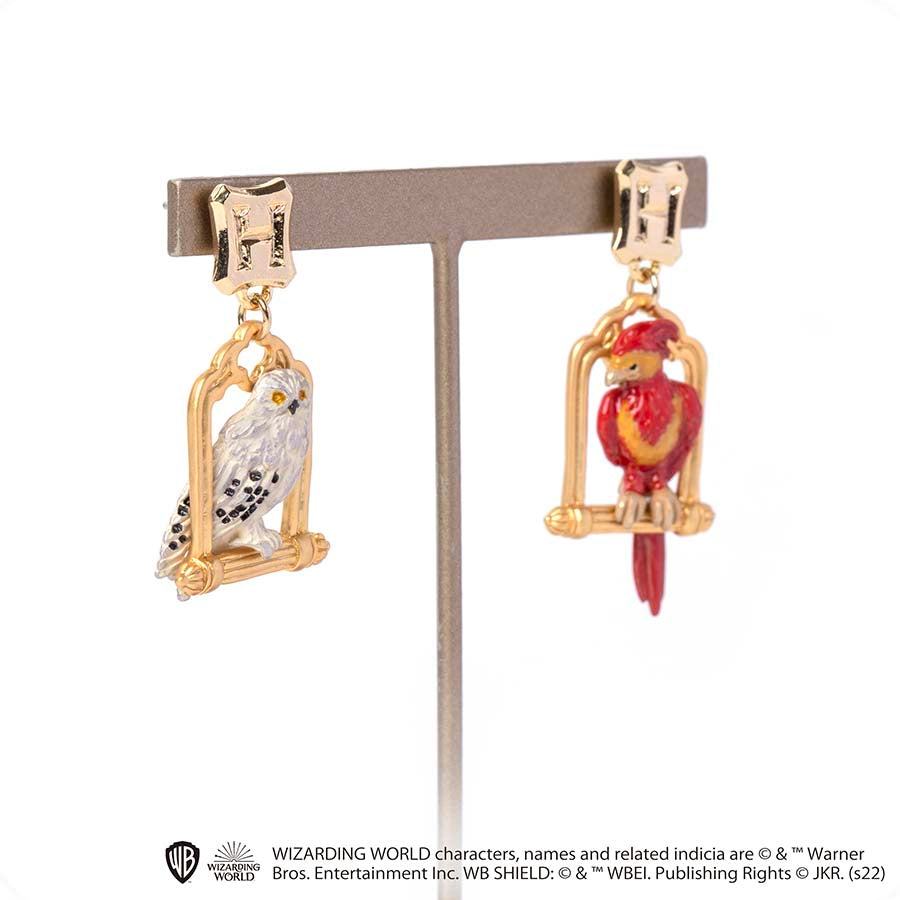 [Pre-order] Harry Potter Owl - Hedwig X Phoenix - Fawkes Earrings SHP0083