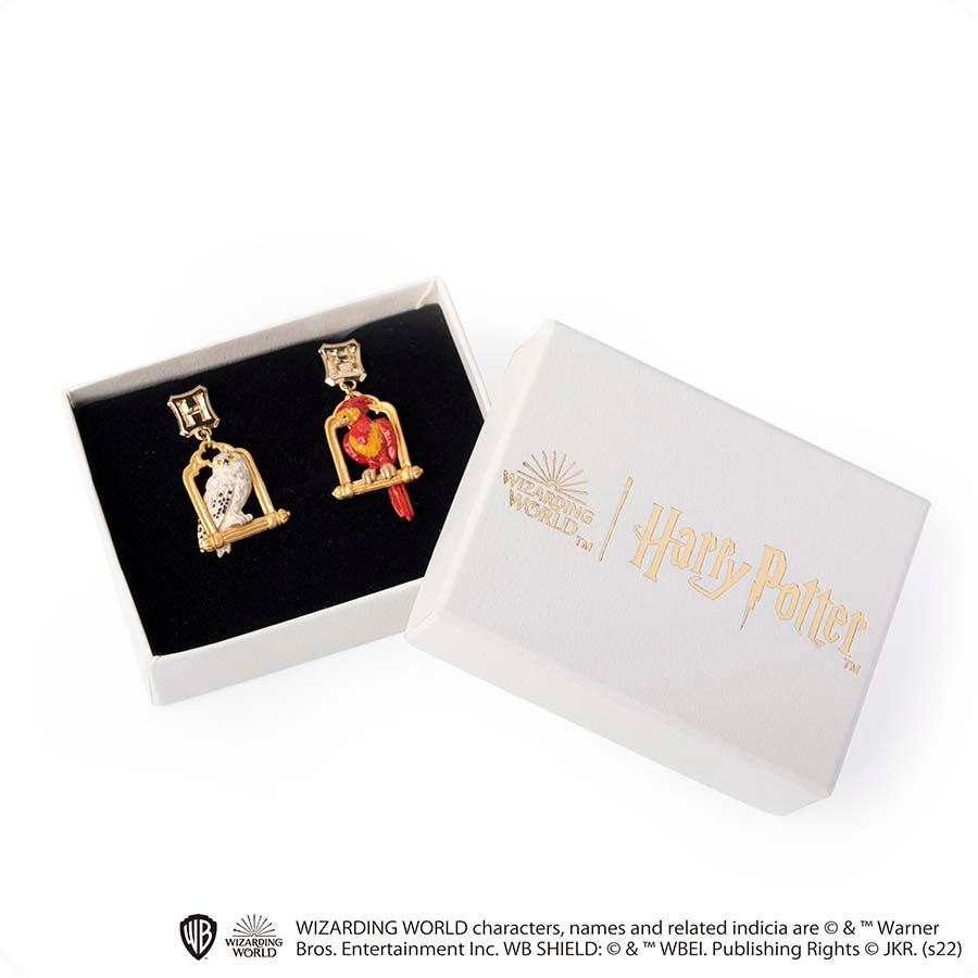 [Pre-order] Harry Potter Owl - Hedwig X Phoenix - Fawkes Earrings SHP0083
