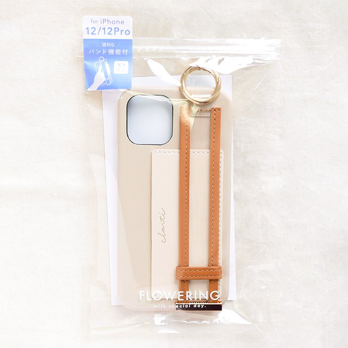 [Pre-order Item] Faux leather phone case with anti-slip wristband and card slot design, also suitable for hanging lanyard (2 styles available, compatible with iPhone 12/12 Pro and iPhone 13/13 Pro) SH0054