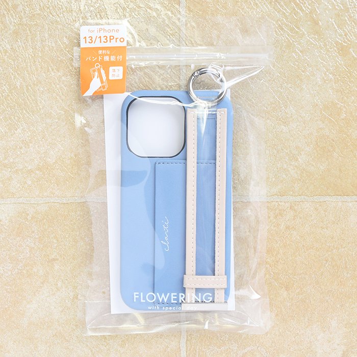 [Pre-order Item] Faux leather phone case with anti-slip wristband and card slot design, also suitable for hanging lanyard (2 styles available, compatible with iPhone 12/12 Pro and iPhone 13/13 Pro) SH0054