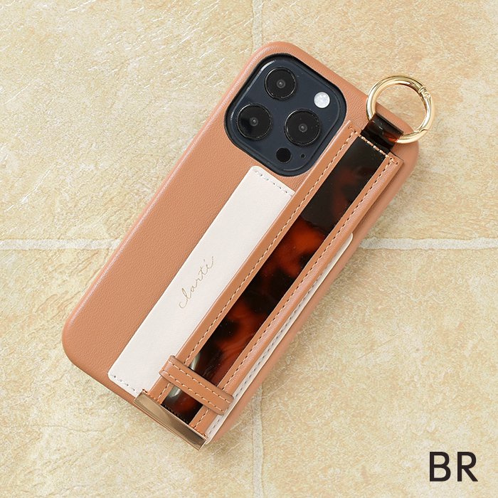 [Pre-order Item] Faux leather phone case with anti-slip wristband and card slot design, also suitable for hanging lanyard (2 styles available, compatible with iPhone 12/12 Pro and iPhone 13/13 Pro) SH0054