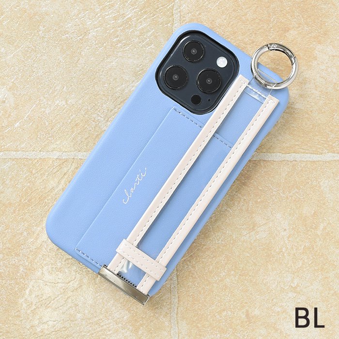 [Pre-order Item] Faux leather phone case with anti-slip wristband and card slot design, also suitable for hanging lanyard (2 styles available, compatible with iPhone 12/12 Pro and iPhone 13/13 Pro) SH0054