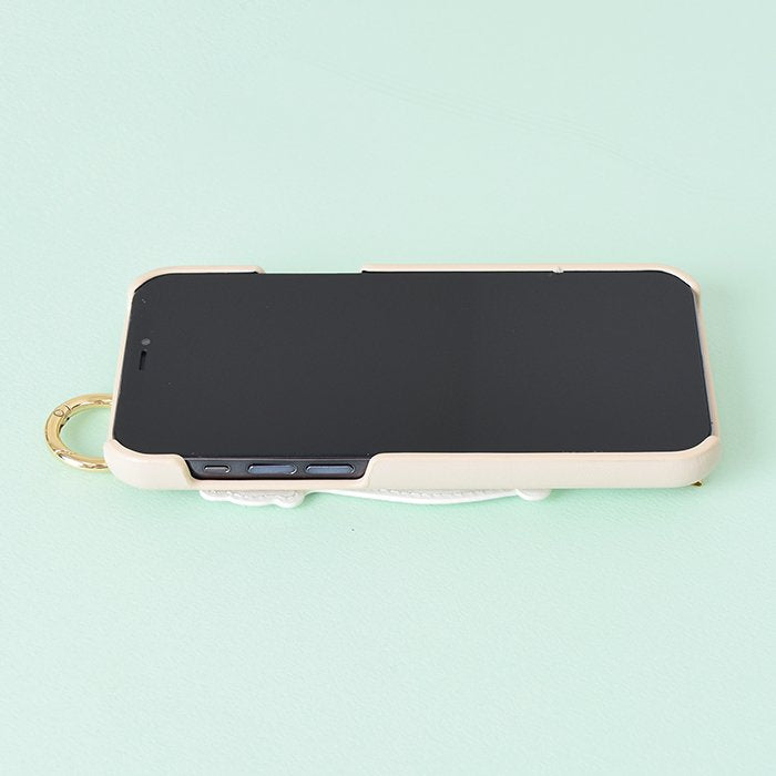[Pre-order Item] Faux leather iPhone case with polar bear/seal design, featuring anti-slip wristband and clip slots, and can also be used with a lanyard (2 designs available, compatible with iPhone 12/12 Pro and iPhone 13/13 Pro) SH0051