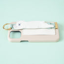 [預訂款] 帶防滑手環及卡位設計同時可掛吊繩彷皮質北極熊/海豹圖案iphone手機殼 （全2款,iPhone 12/12pro, iPhone 13/13pro適用）SH0051