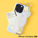 [預訂款] 帶防滑手環及卡位設計同時可掛吊繩彷皮質北極熊/海豹圖案iphone手機殼 （全2款,iPhone 12/12pro, iPhone 13/13pro適用）SH0051