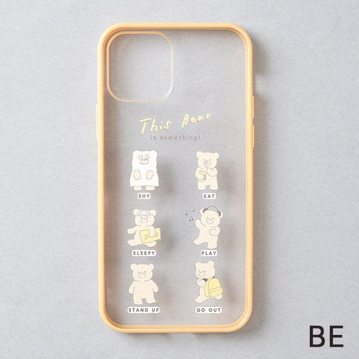 [Pre-order Item] Cute Bear Pattern Transparent iPhone Case (2 designs available, compatible with iPhone 12/12 Pro) SH0050