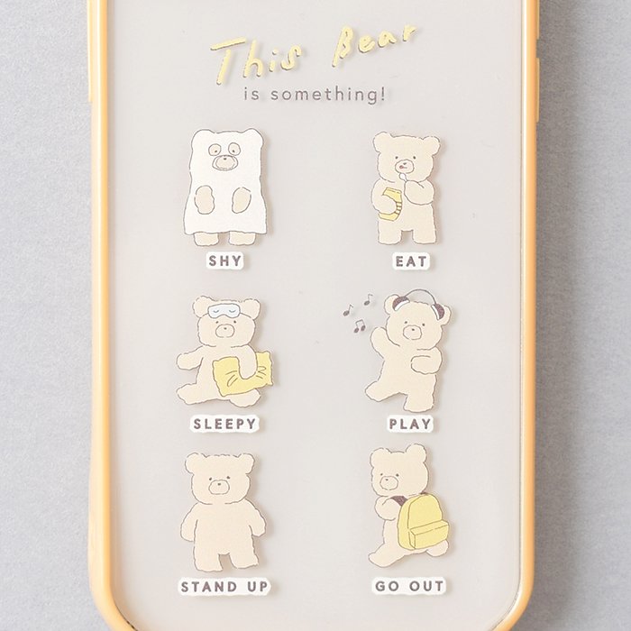 [Pre-order Item] Cute Bear Pattern Transparent iPhone Case (2 designs available, compatible with iPhone 12/12 Pro) SH0050