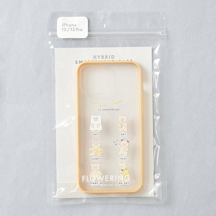 [Pre-order Item] Cute Bear Pattern Transparent iPhone Case (2 designs available, compatible with iPhone 12/12 Pro) SH0050