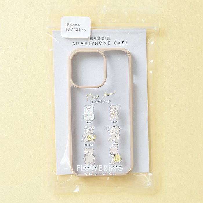 [Pre-order Item] Cute Bear Pattern Transparent iPhone Case (3 Designs Available, Compatible with iPhone 13/13 Pro) SH0049