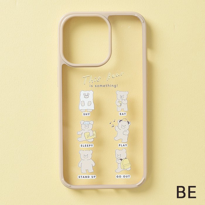 [Pre-order Item] Cute Bear Pattern Transparent iPhone Case (3 Designs Available, Compatible with iPhone 13/13 Pro) SH0049