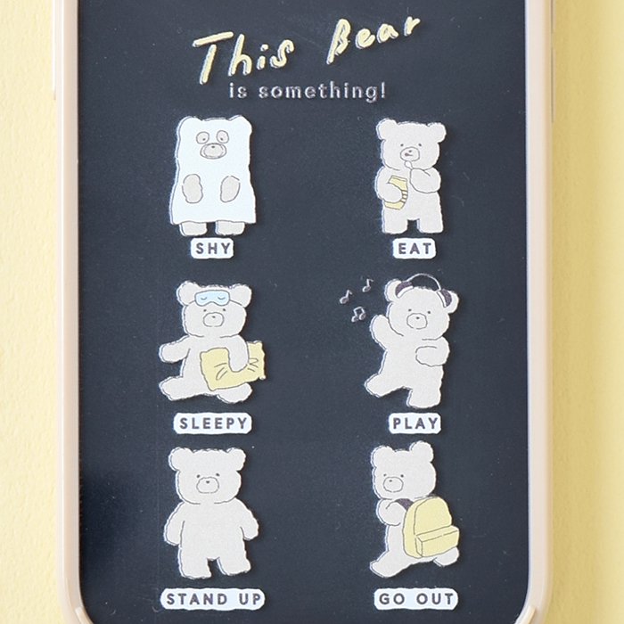 [Pre-order Item] Cute Bear Pattern Transparent iPhone Case (3 Designs Available, Compatible with iPhone 13/13 Pro) SH0049