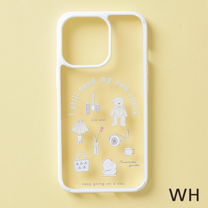 [Pre-order Item] Cute Bear Pattern Transparent iPhone Case (3 Designs Available, Compatible with iPhone 13/13 Pro) SH0049