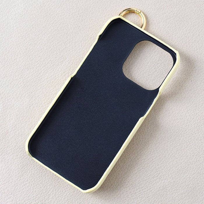 [Pre-order Item] Faux leather iPhone case with black bear/rabbit design, featuring anti-slip wristband and clip slots, and can also be used with a lanyard (2 designs available, compatible with iPhone 13/13 Pro) SH0092 