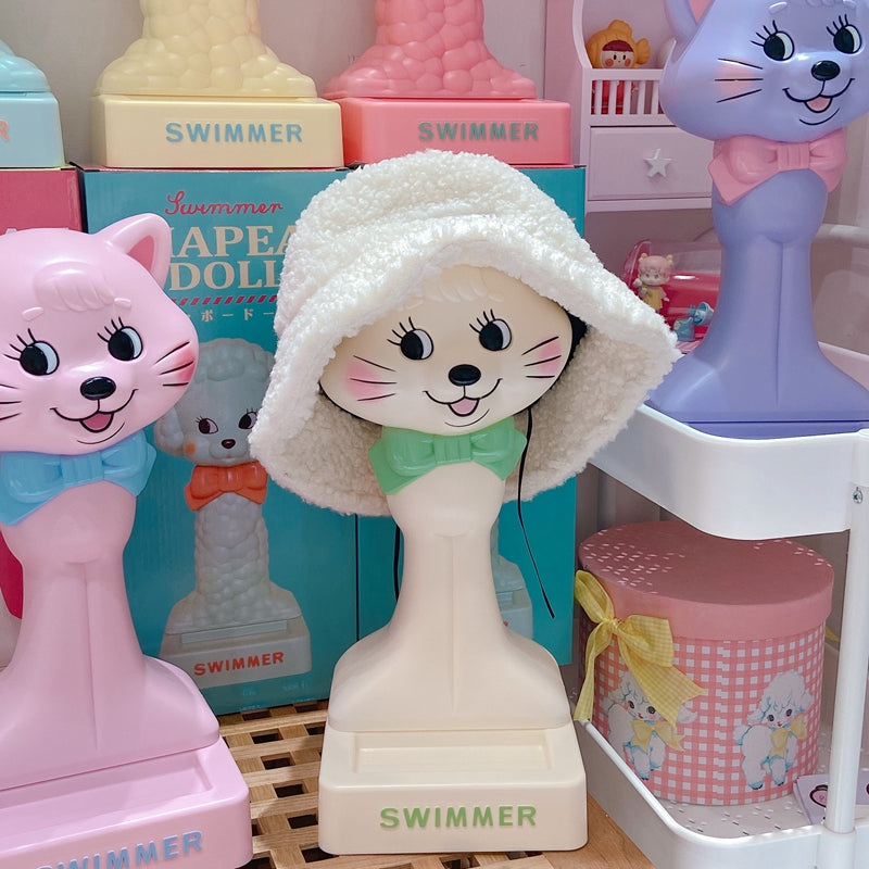 [Pre-order Item] Retro Style Cat/Poodle Hairstyle - Hat/Wig + Accessory Stand (2 styles, 3 colors each) SH0042