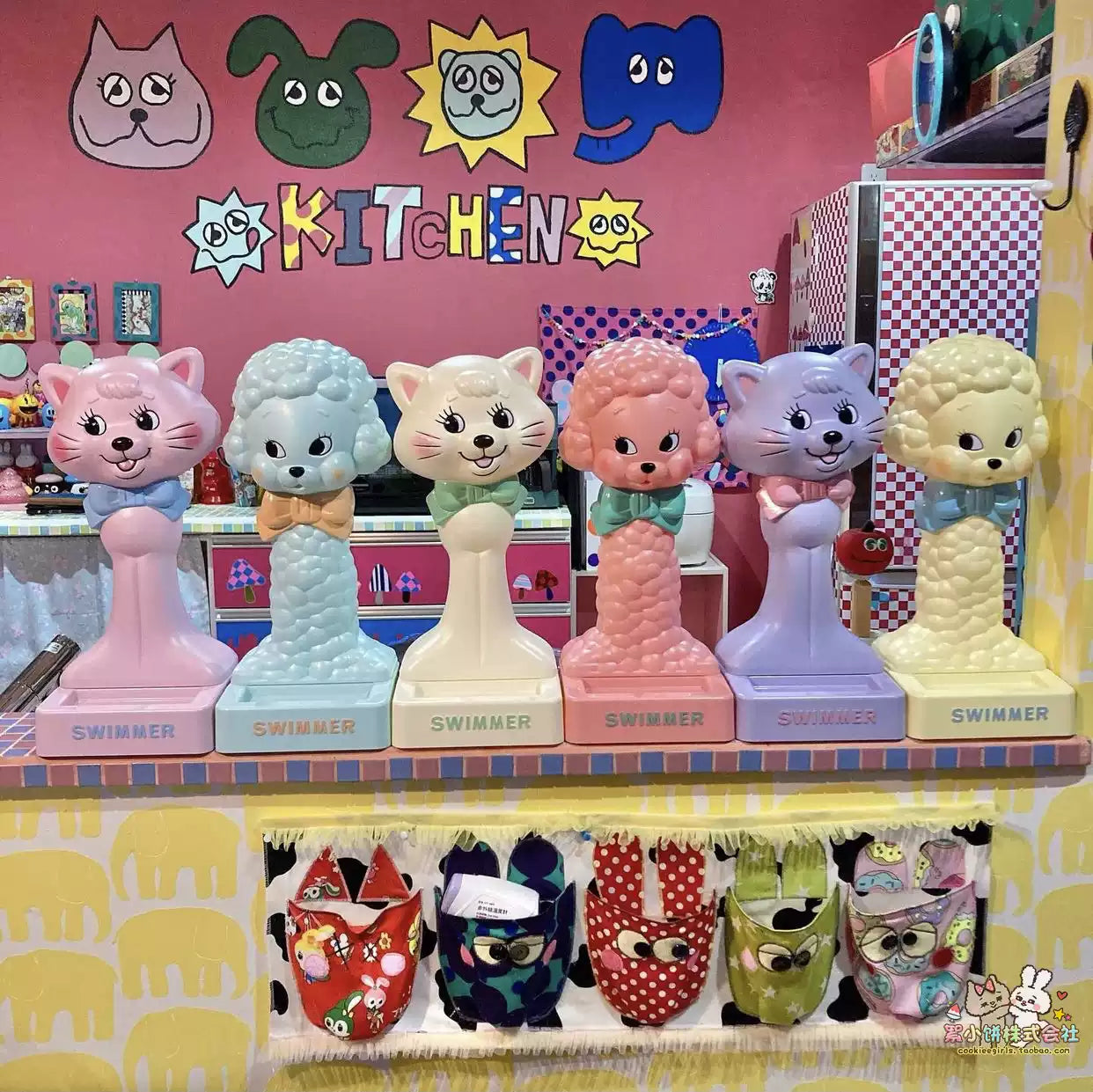 [Pre-order Item] Retro Style Cat/Poodle Hairstyle - Hat/Wig + Accessory Stand (2 styles, 3 colors each) SH0042