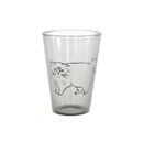 [現貨] 松尾ミユキ 黑色半透明貓咪耐熱玻璃杯 200ml  SAM0005