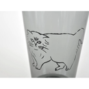 [現貨] 松尾ミユキ 黑色半透明貓咪耐熱玻璃杯 200ml  SAM0005