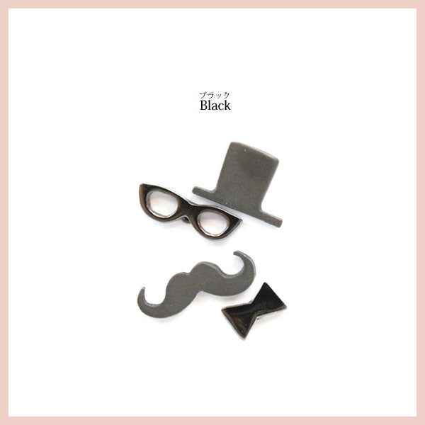 [Special Offer, In Stock] [Free Shipping] Direct from Japan! Gentlemen's Series Earrings (4-piece set, 2 colors) SS0018