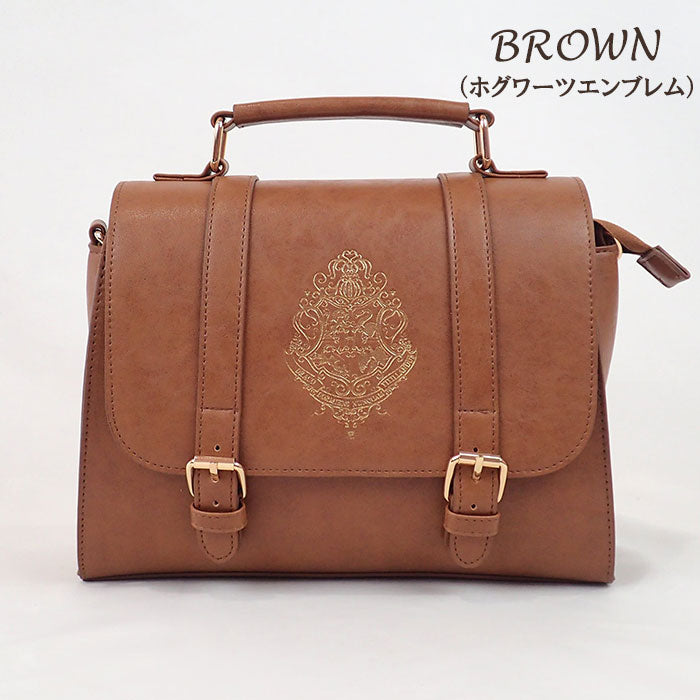 [Pre-order] Harry Potter X FLAPPER Collaboration - 3Ways (Handbag X Shoulder Bag X Backpack) Retro School Bag (6 designs: Hogwarts Badge (Brown/Black)/Gryffindor/Slytherin/Ravenclaw/Hufflepuff) SHP0079