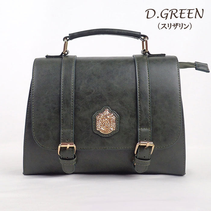 [Pre-order] Harry Potter X FLAPPER Collaboration - 3Ways (Handbag X Shoulder Bag X Backpack) Retro School Bag (6 designs: Hogwarts Badge (Brown/Black)/Gryffindor/Slytherin/Ravenclaw/Hufflepuff) SHP0079