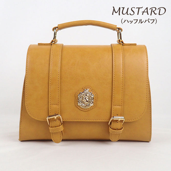 [Pre-order] Harry Potter X FLAPPER Collaboration - 3Ways (Handbag X Shoulder Bag X Backpack) Retro School Bag (6 designs: Hogwarts Badge (Brown/Black)/Gryffindor/Slytherin/Ravenclaw/Hufflepuff) SHP0079