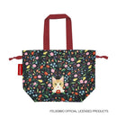 [現貨] [包平郵] 花花X貓咪抽繩手提袋 環保袋 購物袋 置物袋 一體成形折疊收納 SG0010