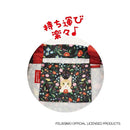 [現貨] [包平郵] 花花X貓咪抽繩手提袋 環保袋 購物袋 置物袋 一體成形折疊收納 SG0010