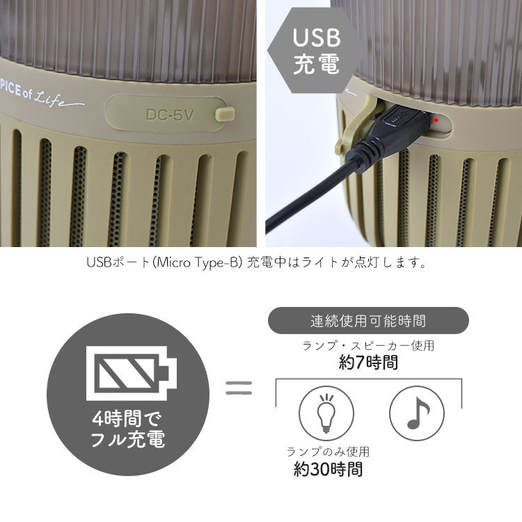 [預訂款]  防水．防塵．仿營火波動LED燈連Bluetooth全方位喇叭 (全3色) SH0035